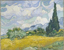Vincent van Gogh A Wheatfield with Cypresses 1889