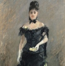 Berthe Morisot - Femme en noir or Avant le théâtre 1875