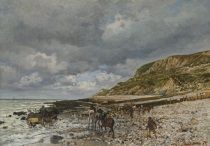Claude Monet - Chevaux à la pointe de la Hève 1863