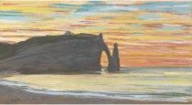 Claude Monet - Étretat, Falaise d'Aval 1885