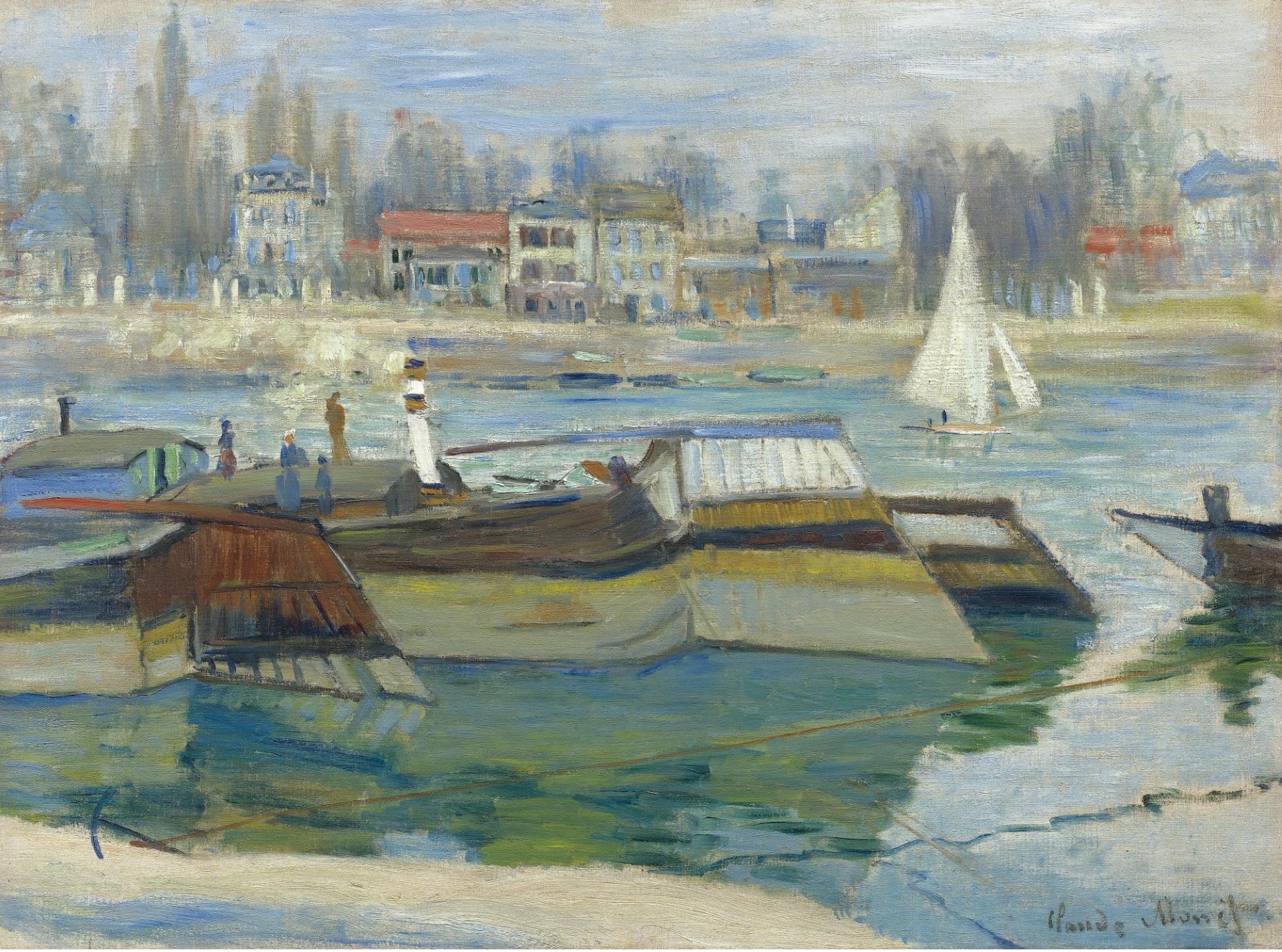 Claude Monet - Péniches à Asnières 1873
