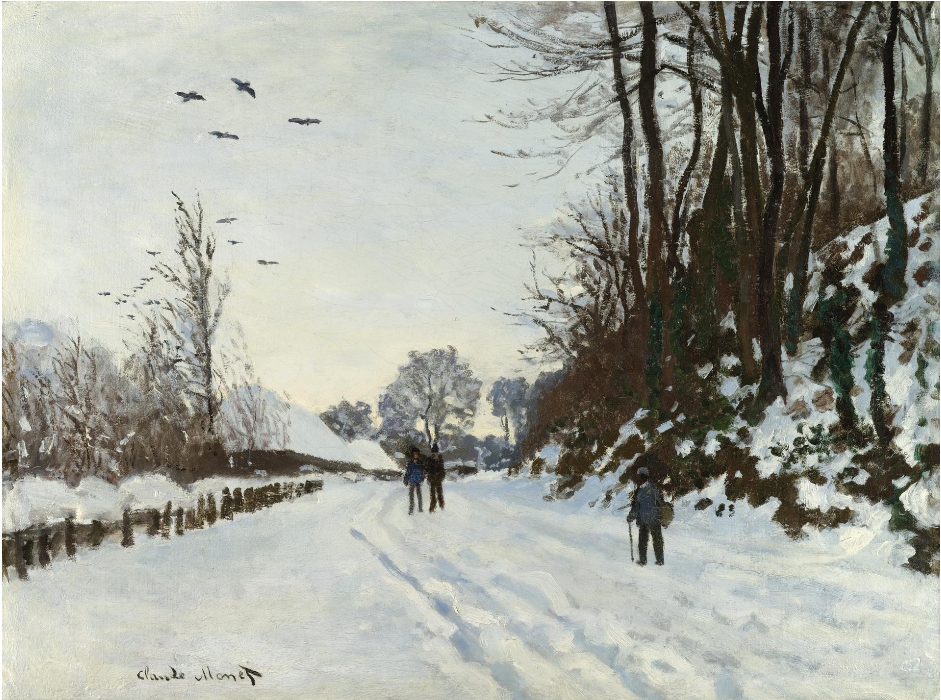 Claude Monet - Road by Saint-Simeon Farm in Winter 1867
