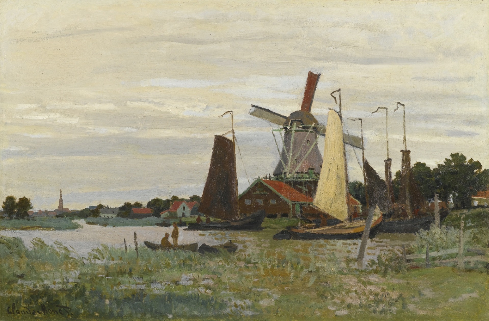 Claude Monet - Un Moulin à Zaandam 1871