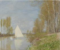 Claude Monet - Voilier sur le petit bras de la Seine, Argenteuil 1872