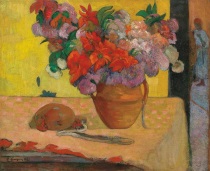 Paul Gauguin - Vase de fleurs et gourde 1891
