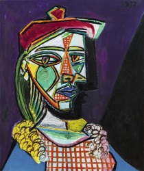 Pablo Picasso - Femme au béret et à la robe quadrillée, Marie-Thérèse Walter 1937