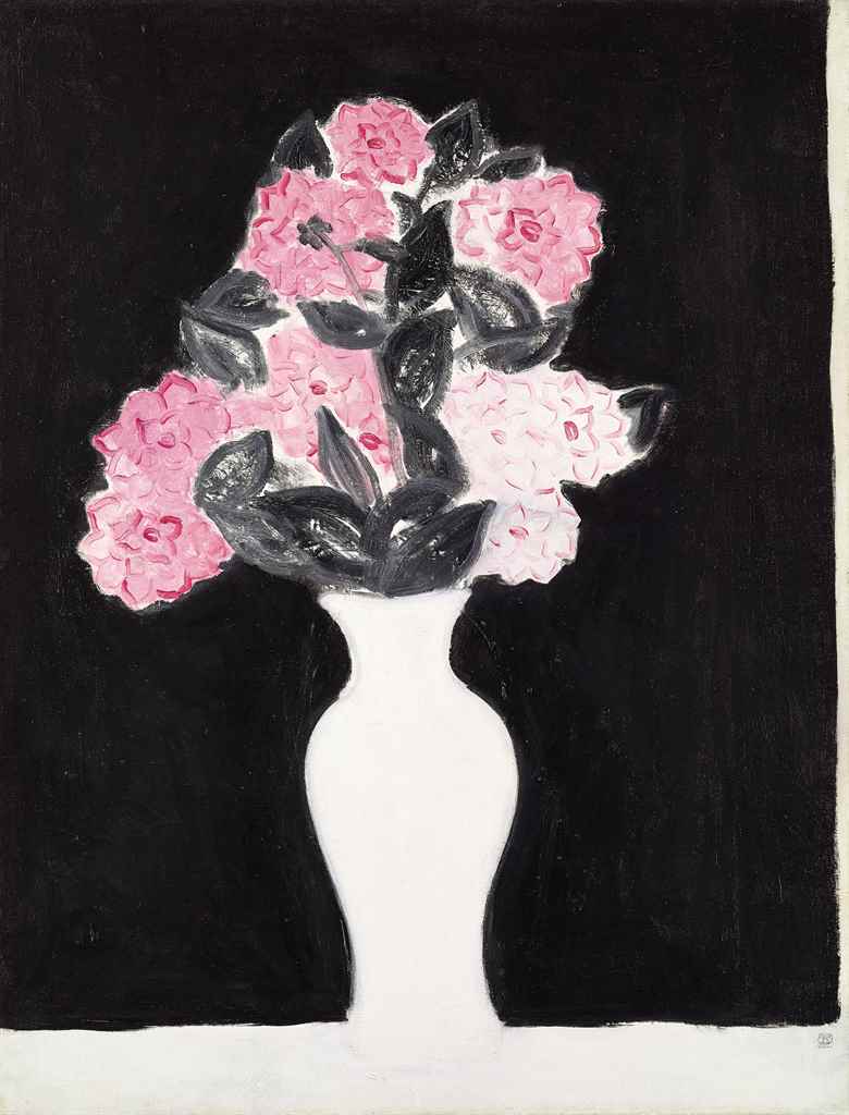 Sanyu (Chang Yu) - Flowers in a white vase 1930