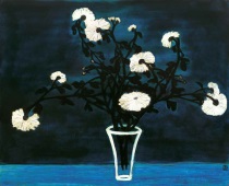 Sanyu (Chang Yu) - Chrysanthemums in a Glass Vase 1950s